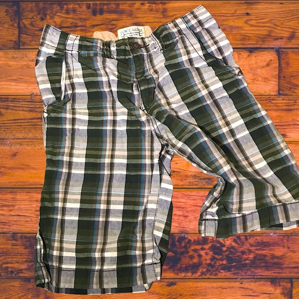 Vintage Green Plaid The Children’s Place Shorts 2000s y2k era stylish kidcore